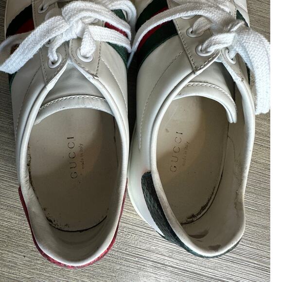 Gucci Ace Bee Embroidered Leather And Python women's Sneakers Size 36 MSRP $950 - Picture 12 of 15